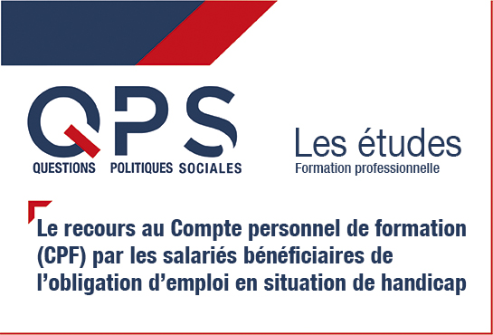 QPS Questions Politiques Sociales - Les études n°30 - Formation professionnelle