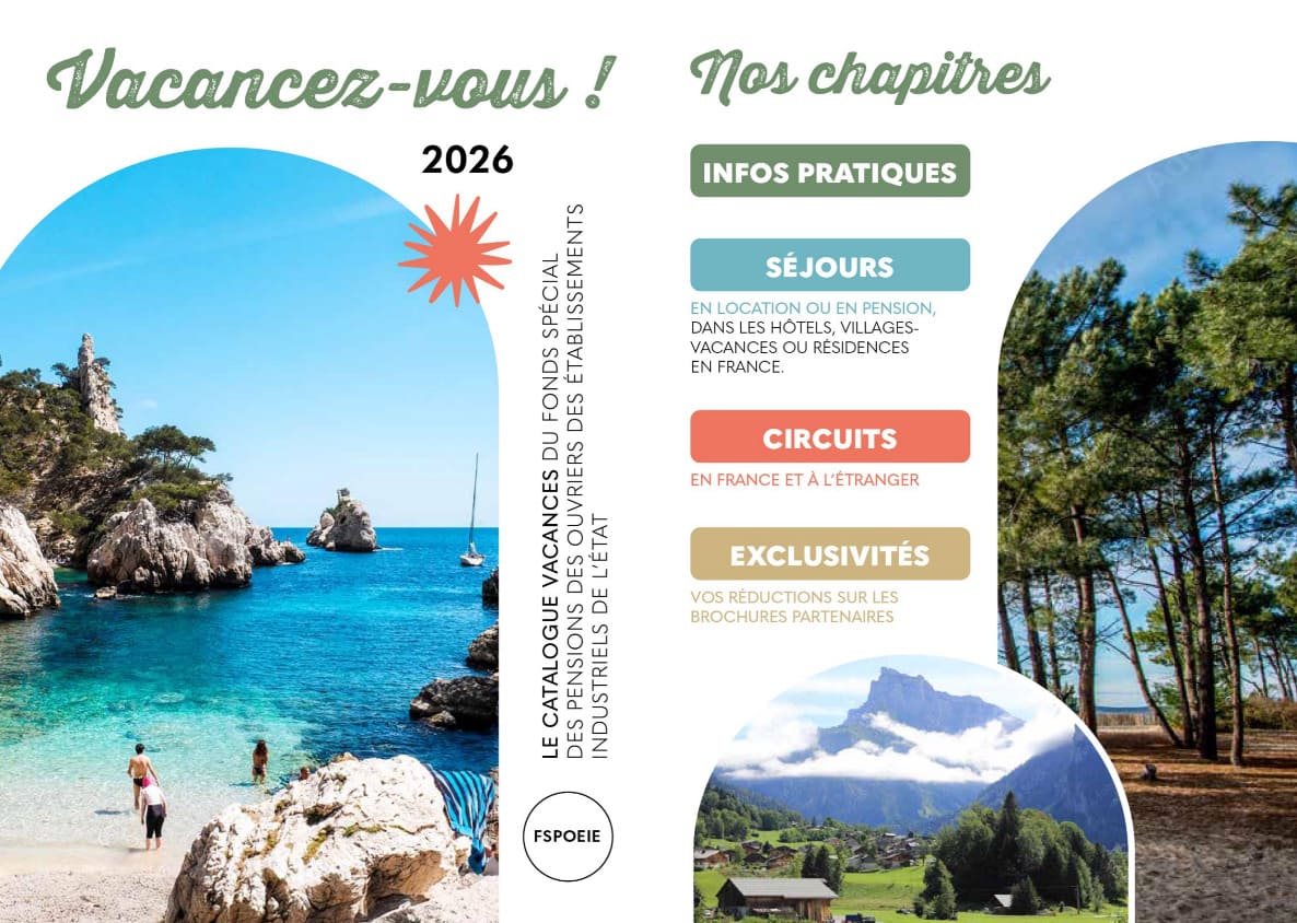 Les destinations de vos vacances FSPOEIE 2026